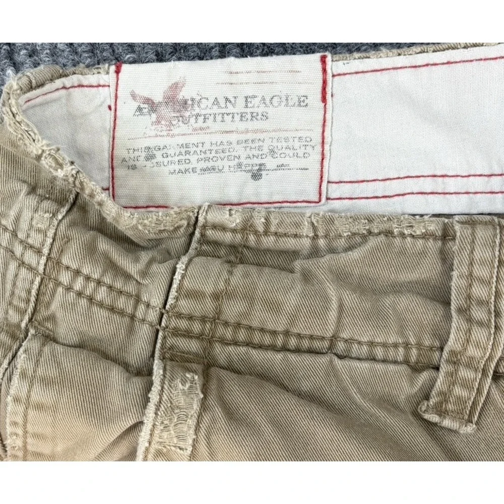 Y2K Vintage American Eagle Cargo Shorts Mens 32 Skater Distressed Utility Indie